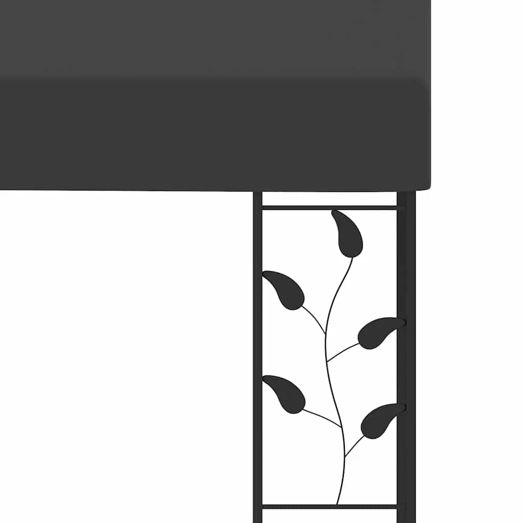 Wall-Mounted Garden Canopy 3x3x2.5m Anthracite Outdoor Shelter for Courtyard