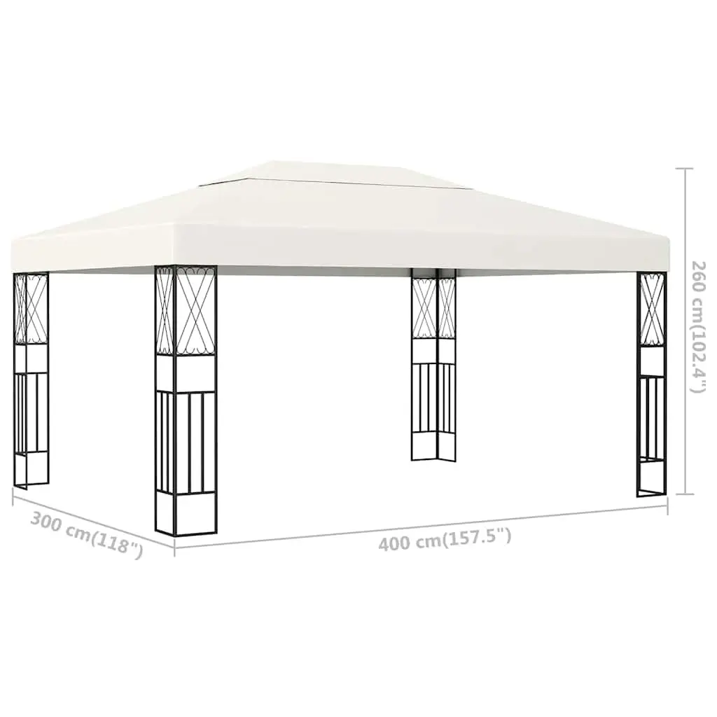 Cream 3x4 m Vented Gazebo