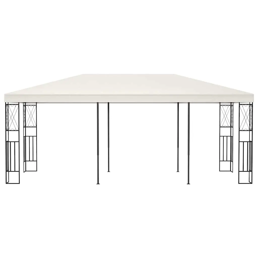 Gazebo Outdoor 3x6 m Cream Steel Frame Polyester Roof