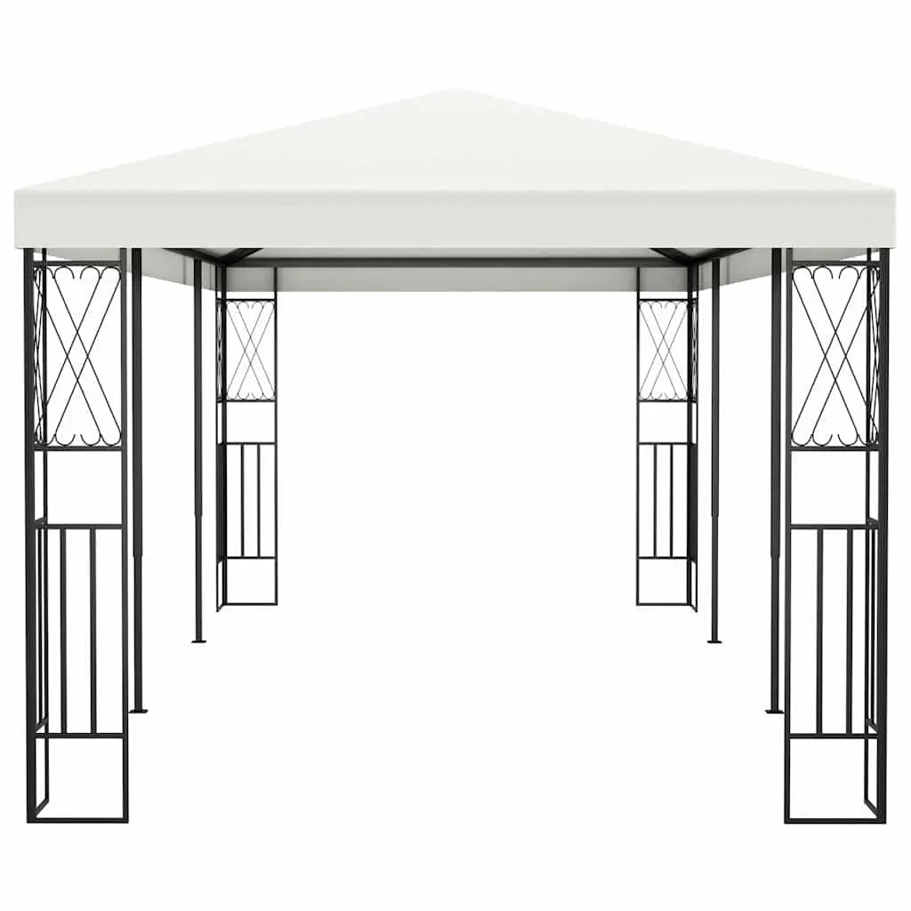 Gazebo Outdoor 3x6 m Cream Steel Frame Polyester Roof