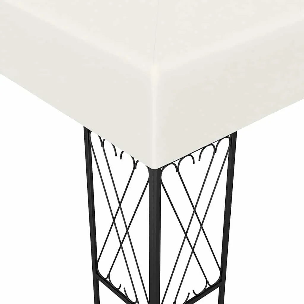 Gazebo Outdoor 3x6 m Cream Steel Frame Polyester Roof