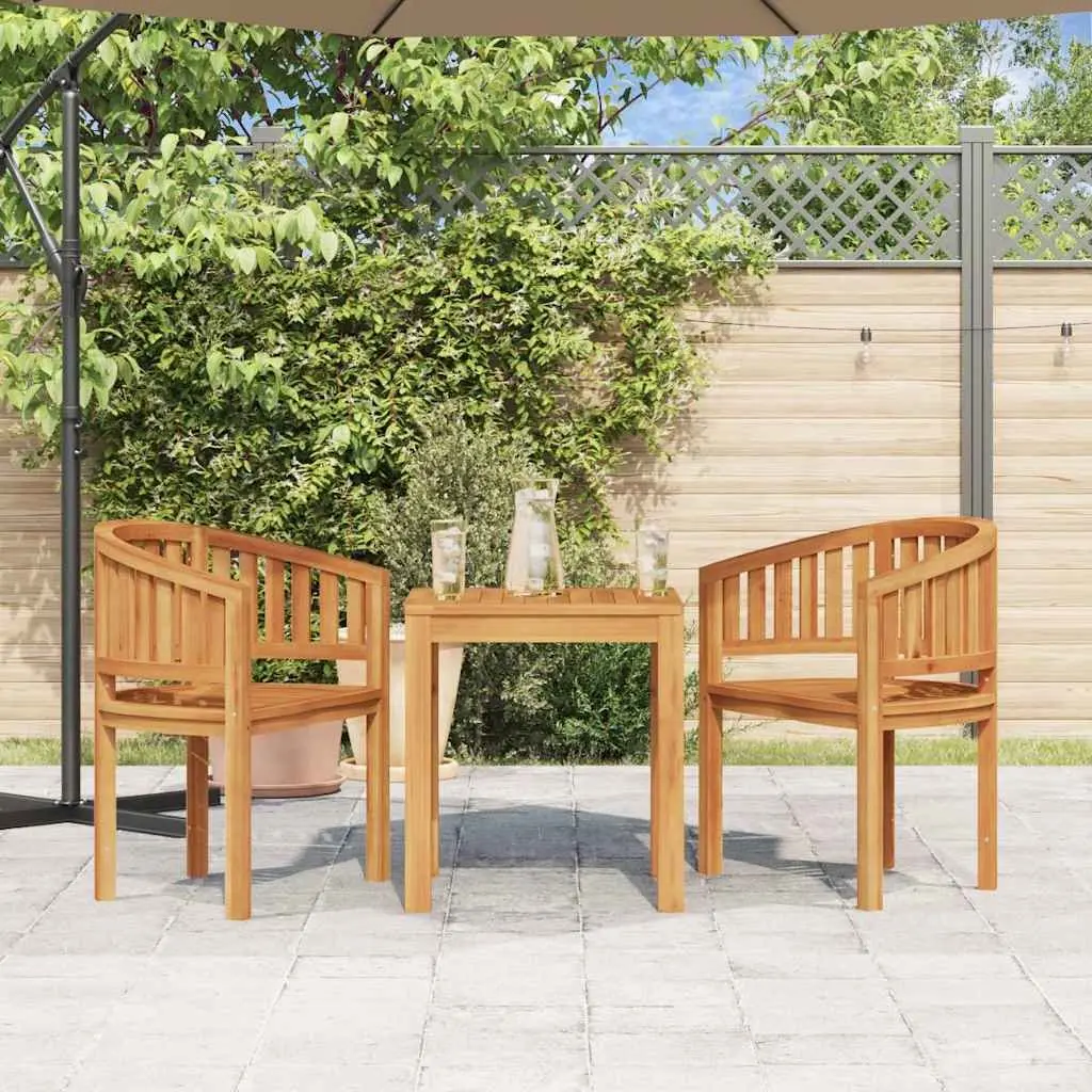 2pcs Banana Chairs in Solid Teak for Outdoor Seating
