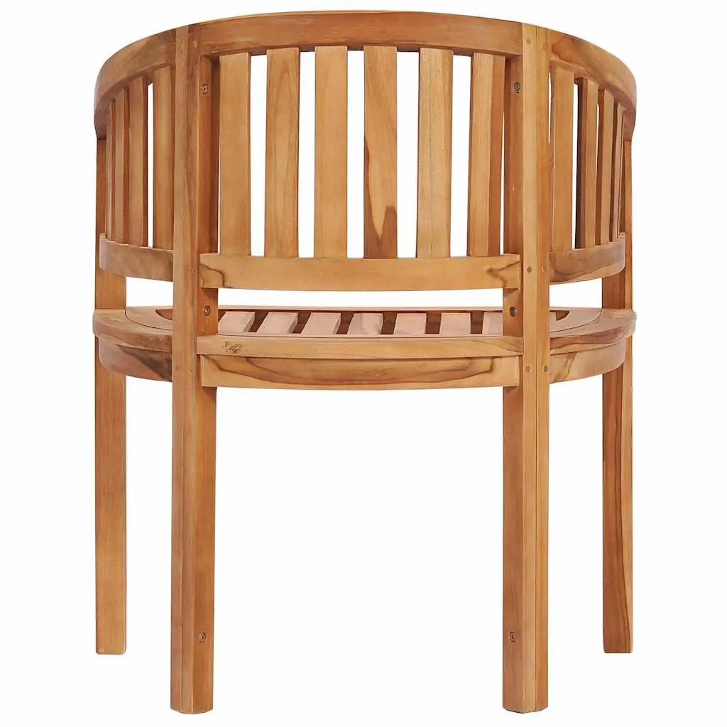 2pcs Banana Chairs in Solid Teak for Outdoor Seating