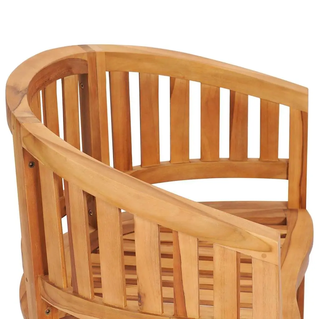 2pcs Banana Chairs in Solid Teak for Outdoor Seating