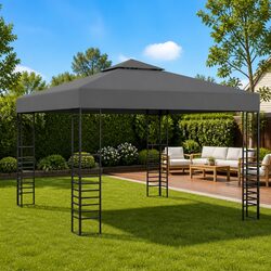 Garden Marquee Dimensions: 3x3 m, Steel Frame, Anthracite