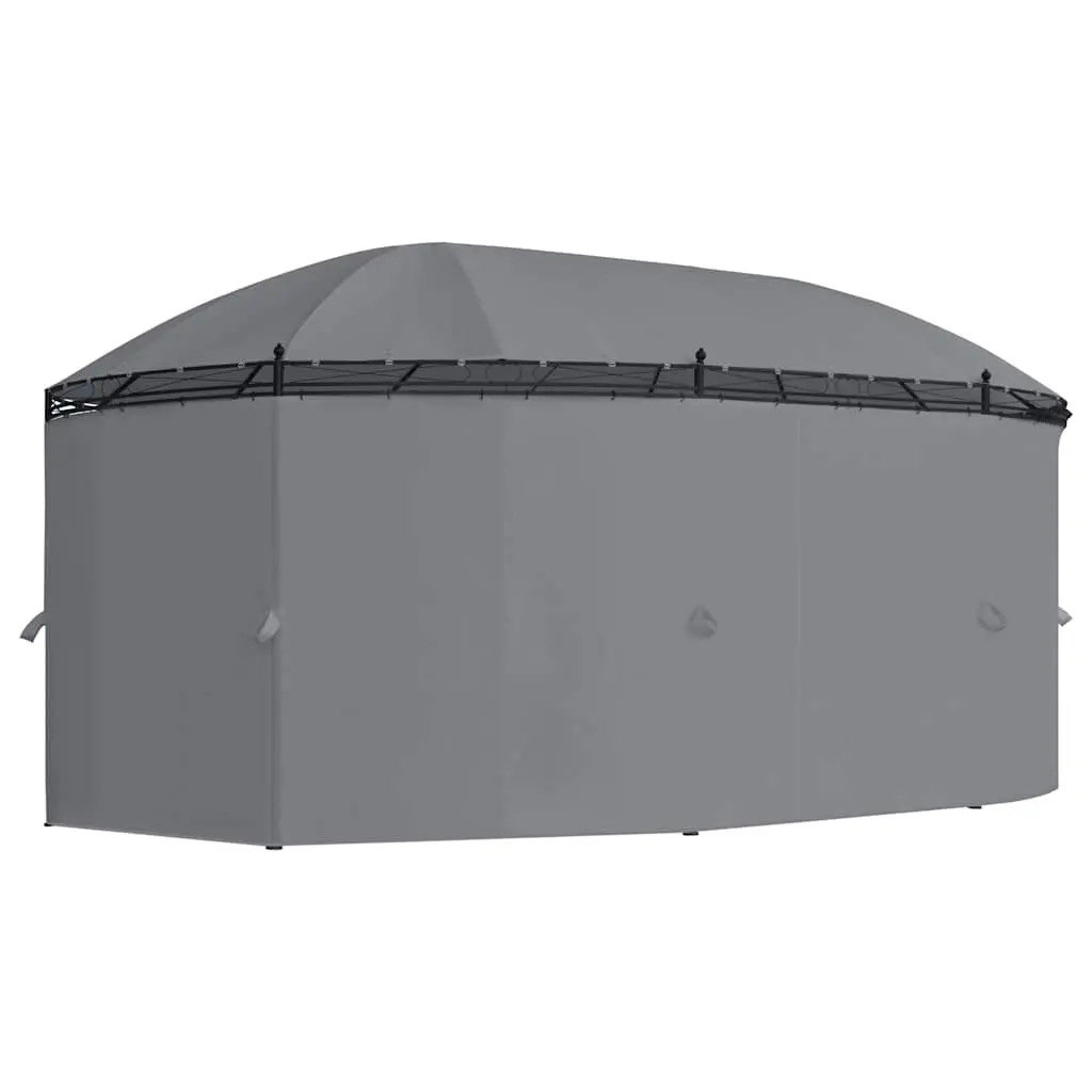 Gazebo with Curtains 520x349x255 cm Anthracite Outdoor Garden Canopy Shelter