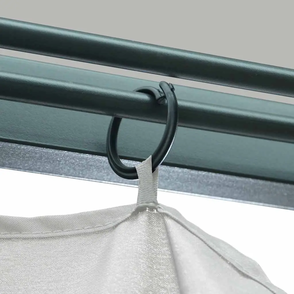 Gazebo Outdoor Canopy Pavilion 300x300 cm with Curtain Cream
