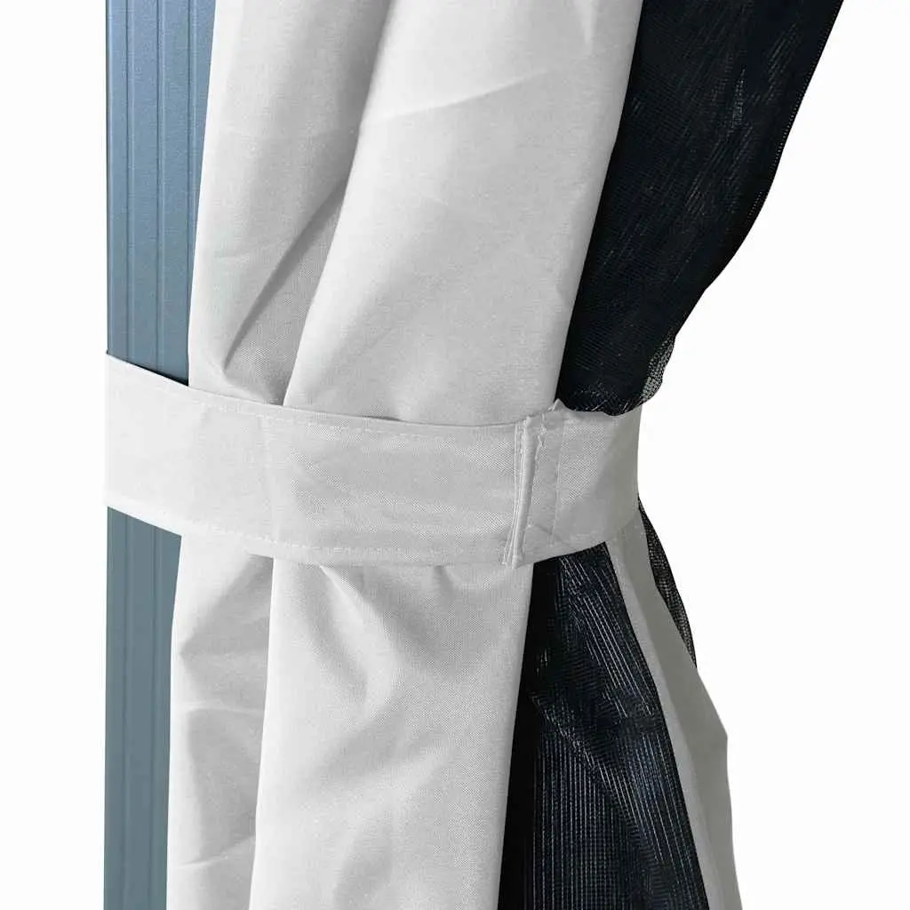 Gazebo Outdoor Canopy Pavilion 300x300 cm with Curtain Cream