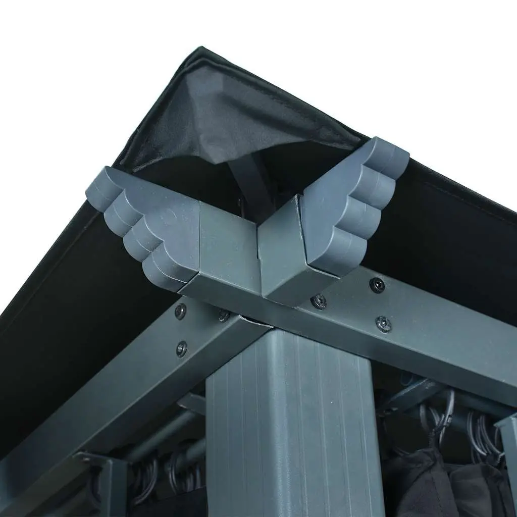 Outdoor Canopy Gazebo Anthracite 300x300 cm with Removable Curtain Sidewalls for Garden Events