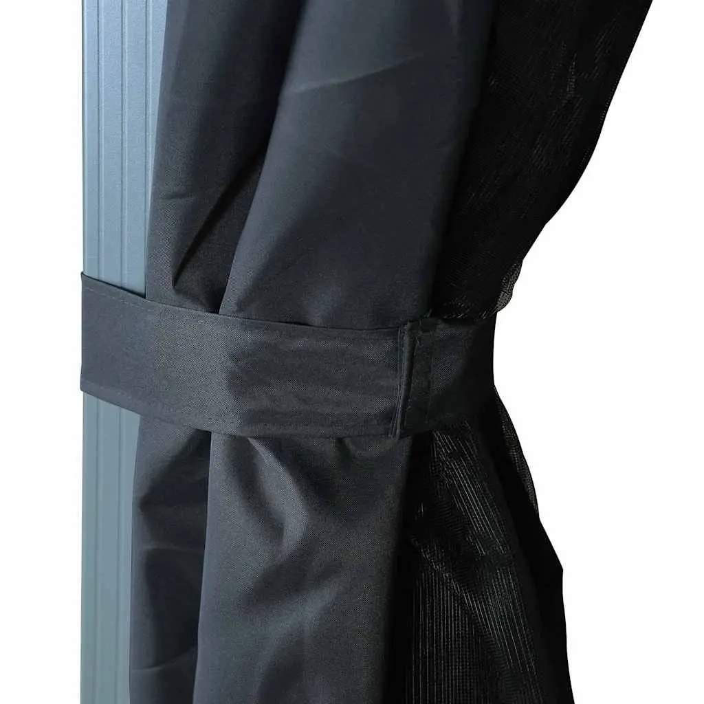 Outdoor Canopy Gazebo Anthracite 300x300 cm with Removable Curtain Sidewalls for Garden Events
