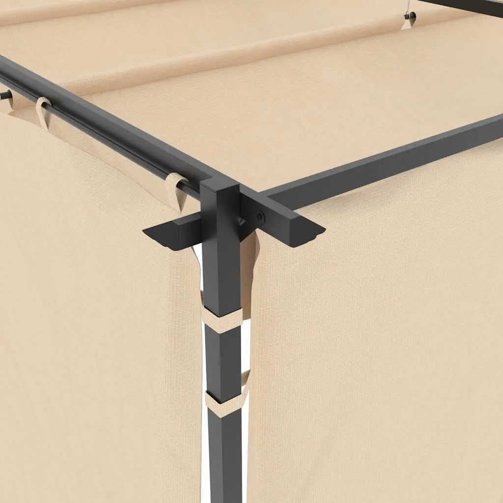 Gazebo Outdoor 3x3 m Cream Garden Shelter with Curtains