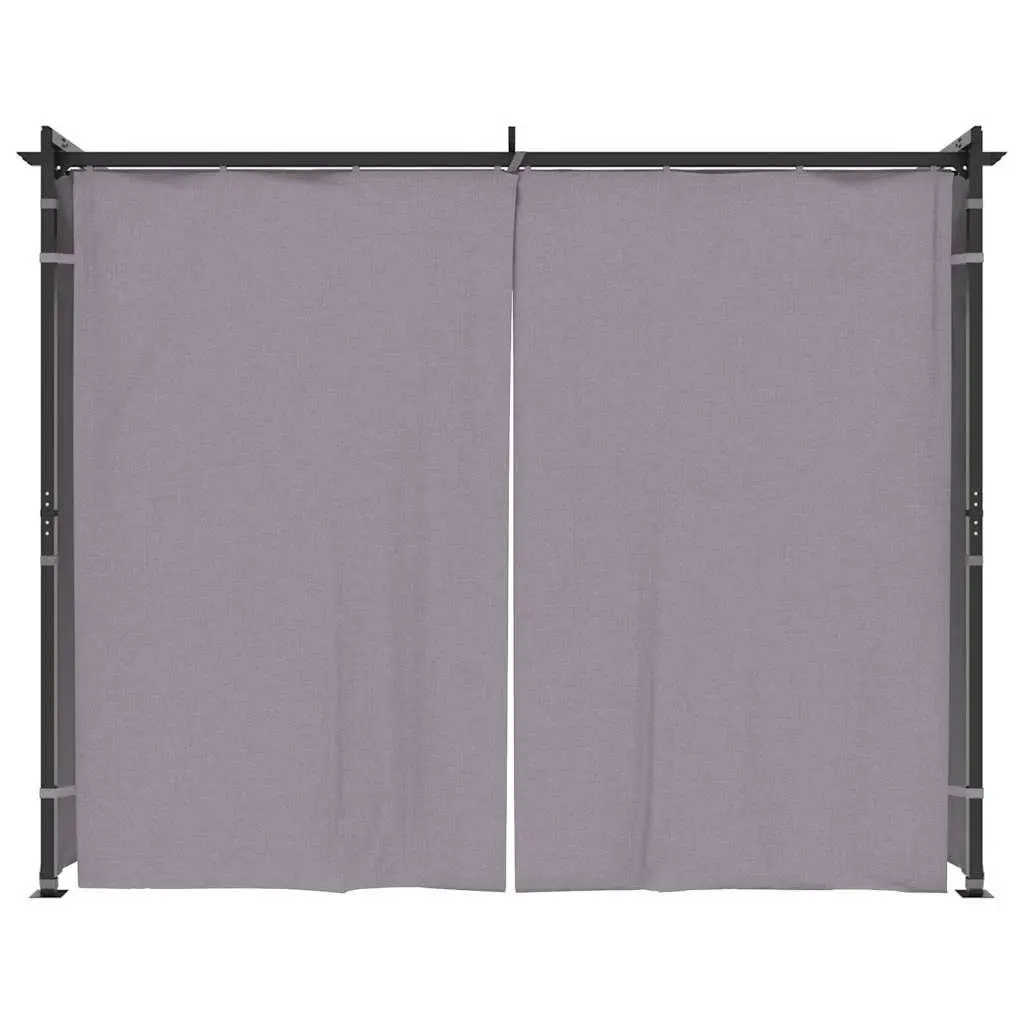 Gazebo with Curtains 3x3 m