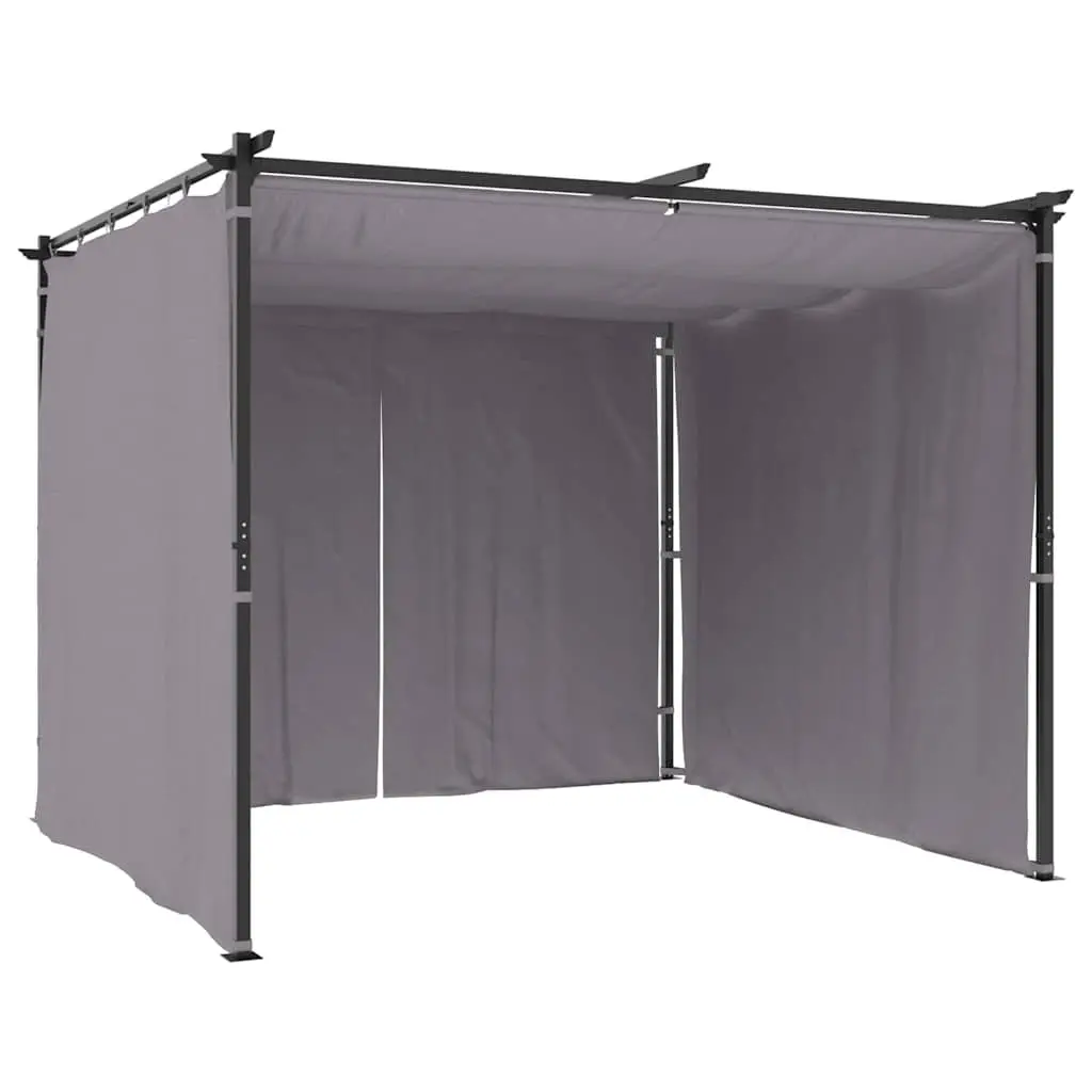 Gazebo with Curtains 3x3 m