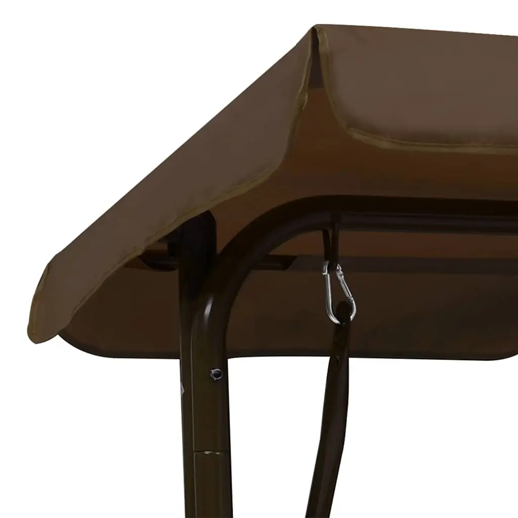 Kids Swing Bench for Garden Patio Outdoor Use with Canopy Shade Brown