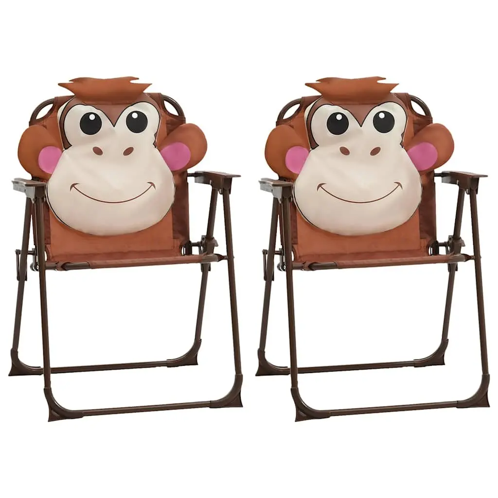 Kids Garden Bistro Set Outdoor Furniture 3 Piece Table Chairs Parasol Brown