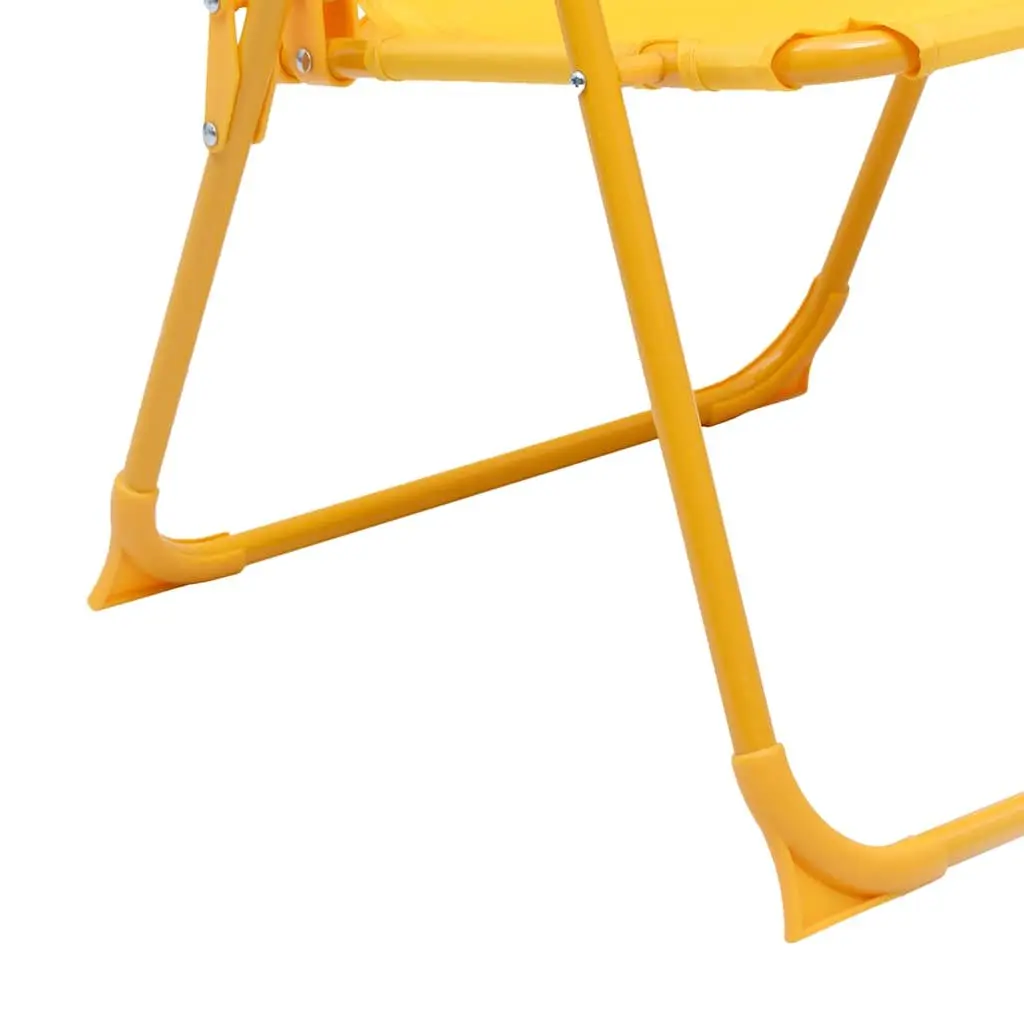 Kids Garden Bistro Set 3 Piece Yellow Outdoor Furniture Table Chairs Parasol