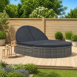2-Person Grey Outdoor Lounger Specifications and Features