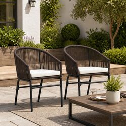 Specifications of Brown Rattan Outdoor Chairs Set