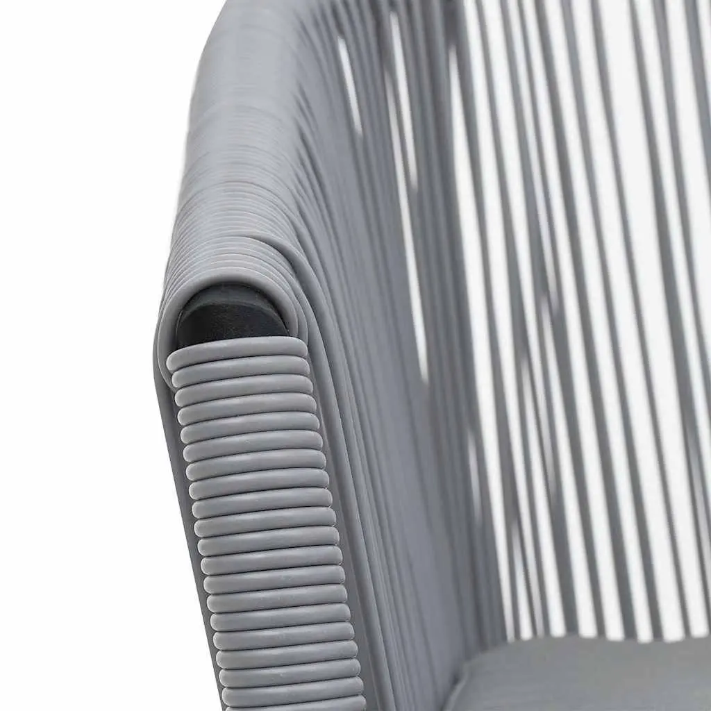 Outdoor Chairs for Garden 2 pcs Grey PE Rattan with Cushions