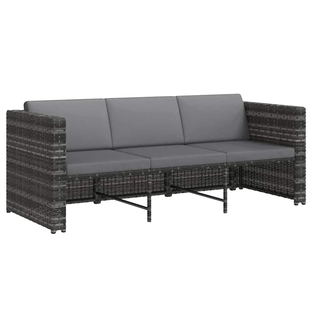 Outdoor Furniture Set 4 Piece Garden Lounge Poly Rattan Sofa Table with Cushions