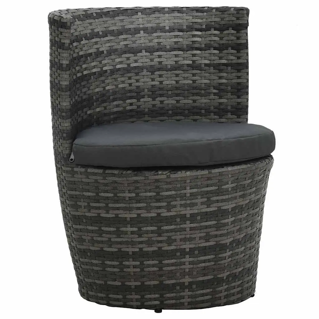 3 Piece Bistro Set Outdoor Patio Garden Furniture Rattan Table Chairs Cushions