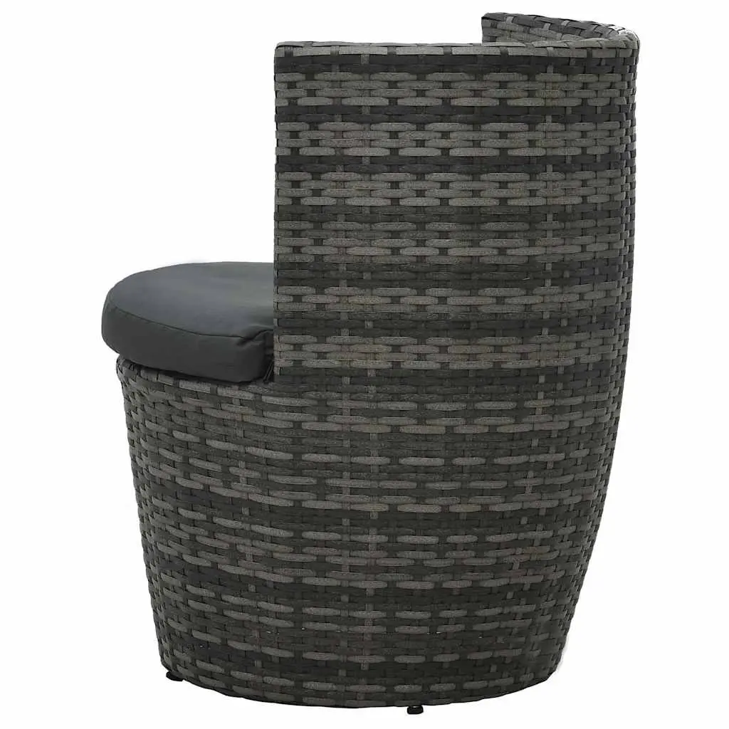 3 Piece Bistro Set Outdoor Patio Garden Furniture Rattan Table Chairs Cushions