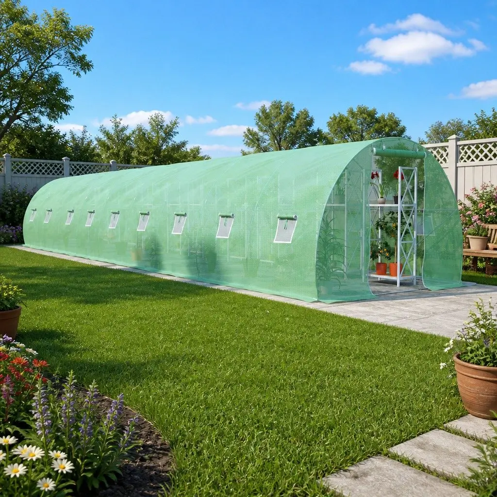 Greenhouse for Garden 15x3x2 m 45 m² with Ventilation Windows and Door