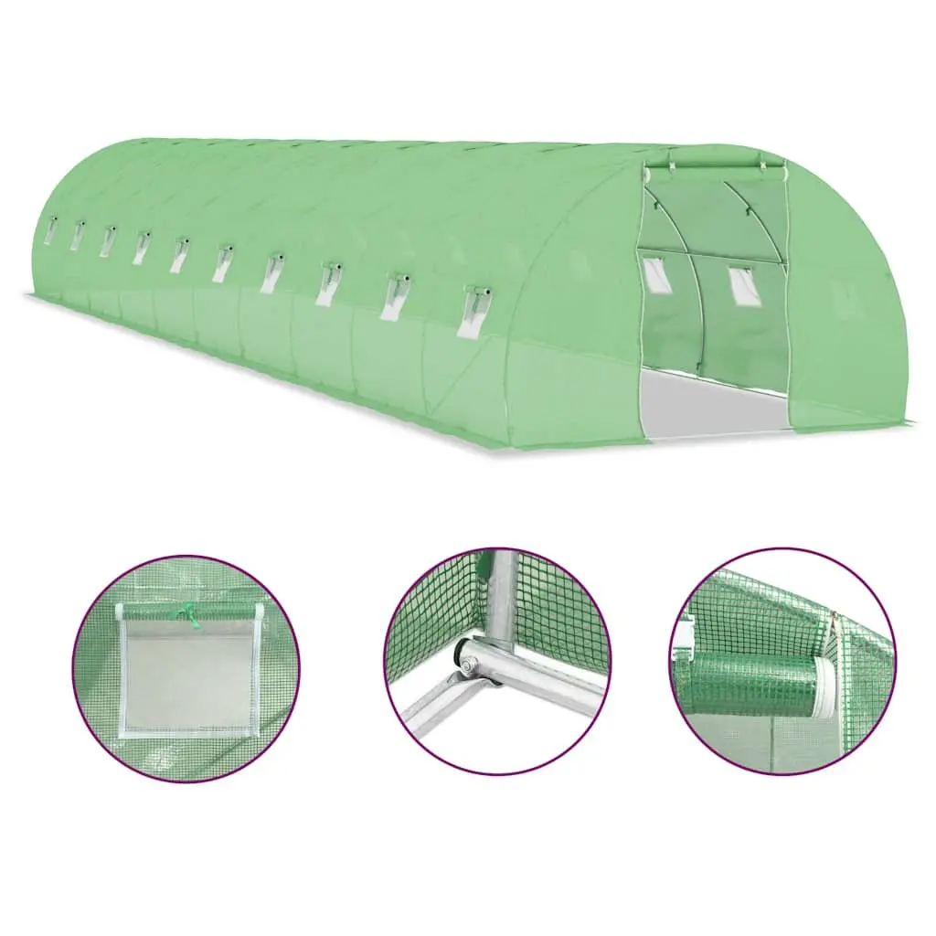 Greenhouse for Garden 15x3x2 m 45 m² with Ventilation Windows and Door