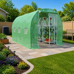 Specs of Greenhouse 6.86 m² with PE Mesh and Steel Frame