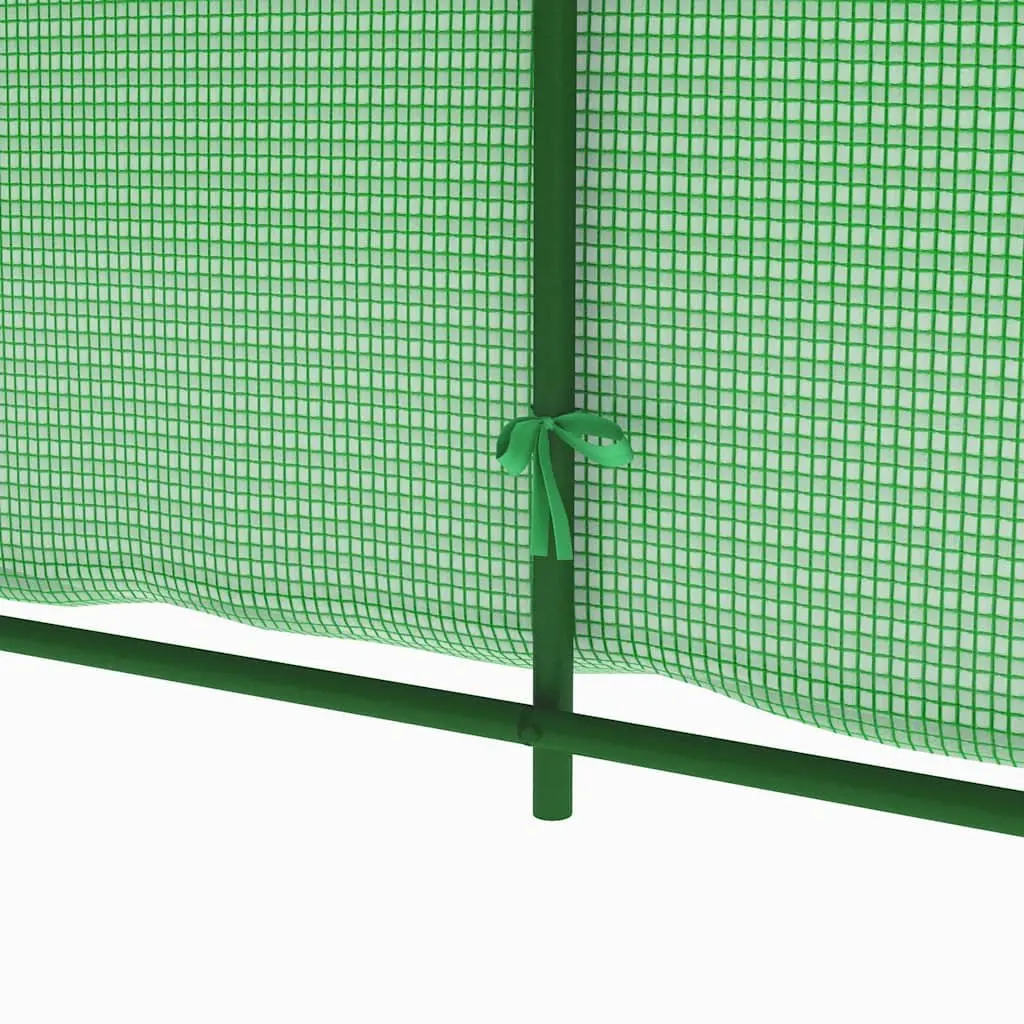 Greenhouse 9 m² 4.5x2x2 m Garden Plant House Ventilation Windows Door Green