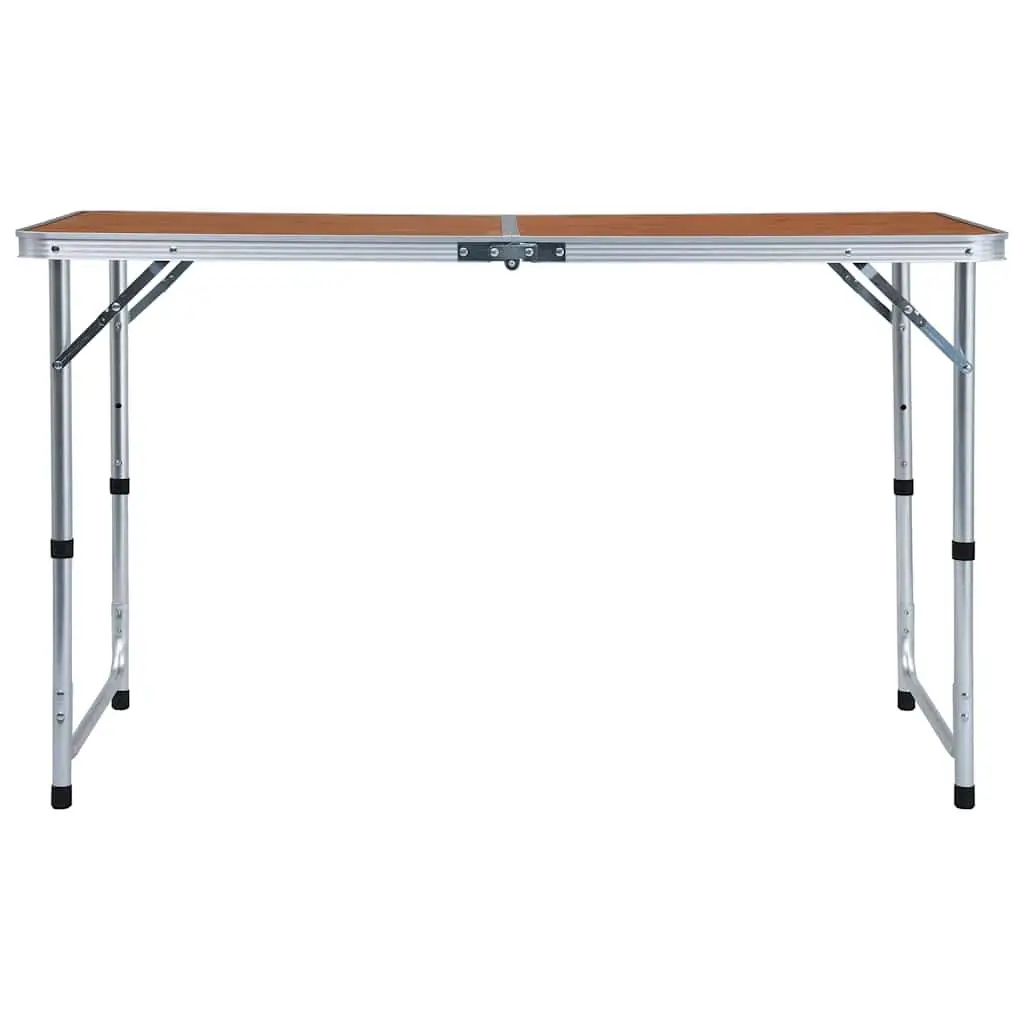 Foldable Camping Table Adjustable Height Outdoor Portable Picnic Garden