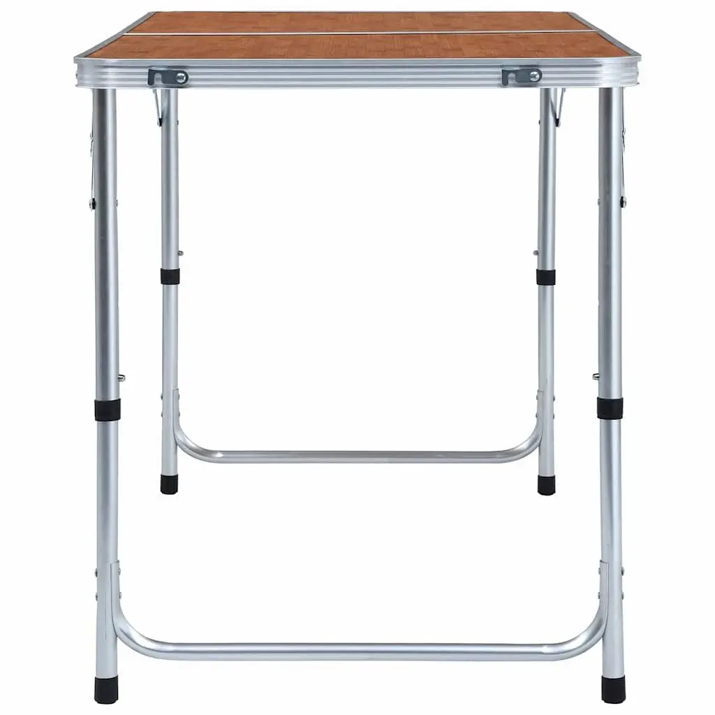 Foldable Camping Table Adjustable Height Outdoor Portable Picnic Garden
