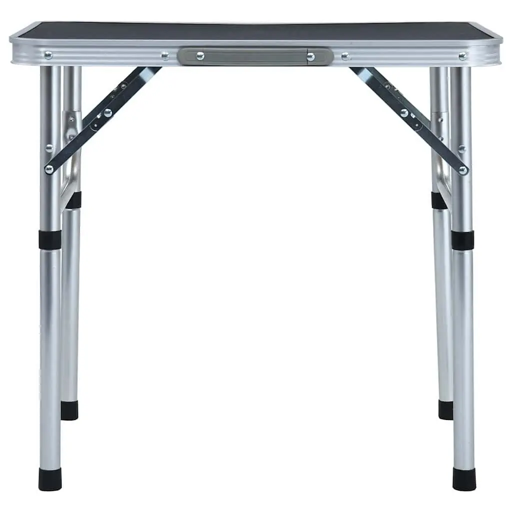 Folding Camping Table Grey Lightweight Portable Outdoor 60 x 45 cm