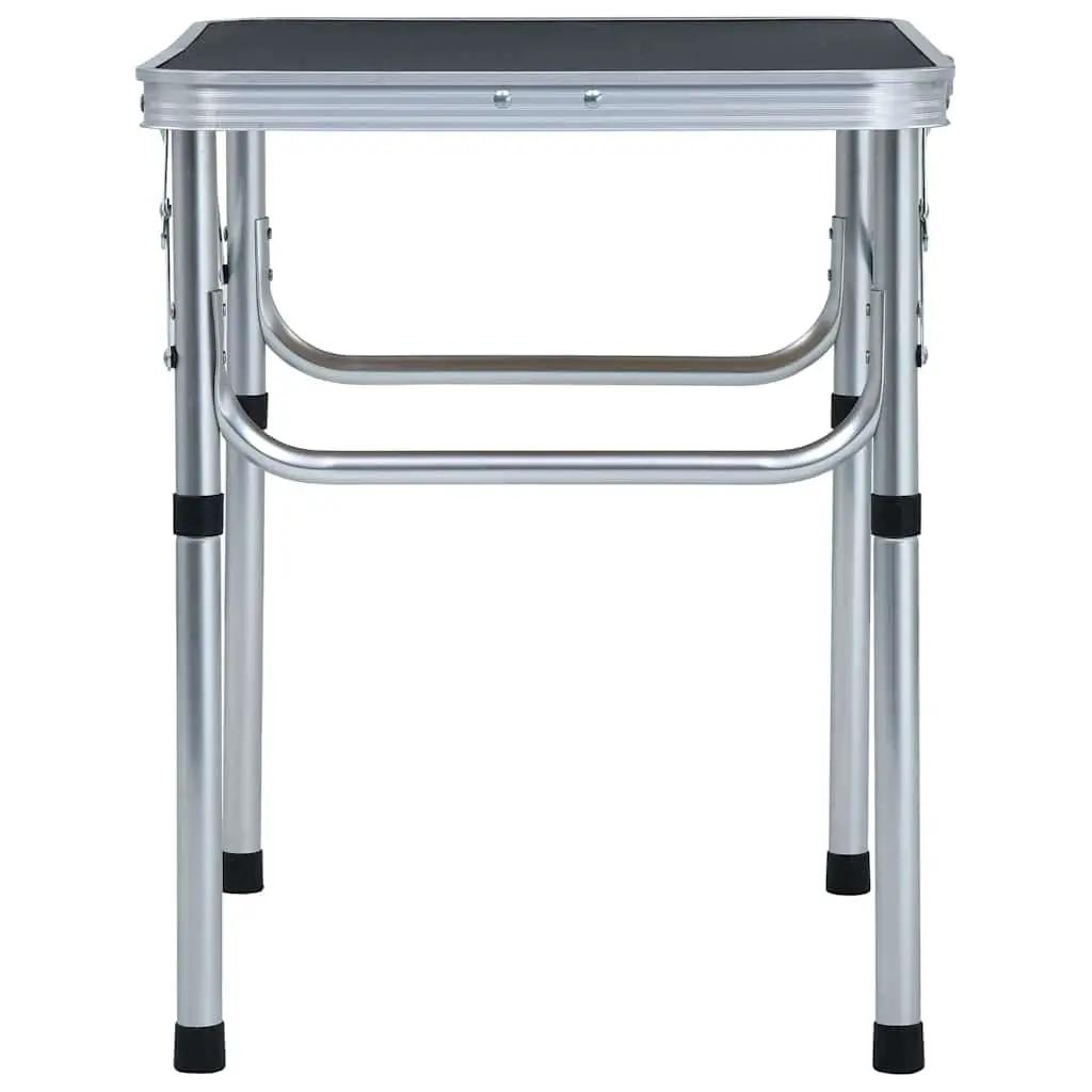 Folding Camping Table Grey Lightweight Portable Outdoor 60 x 45 cm