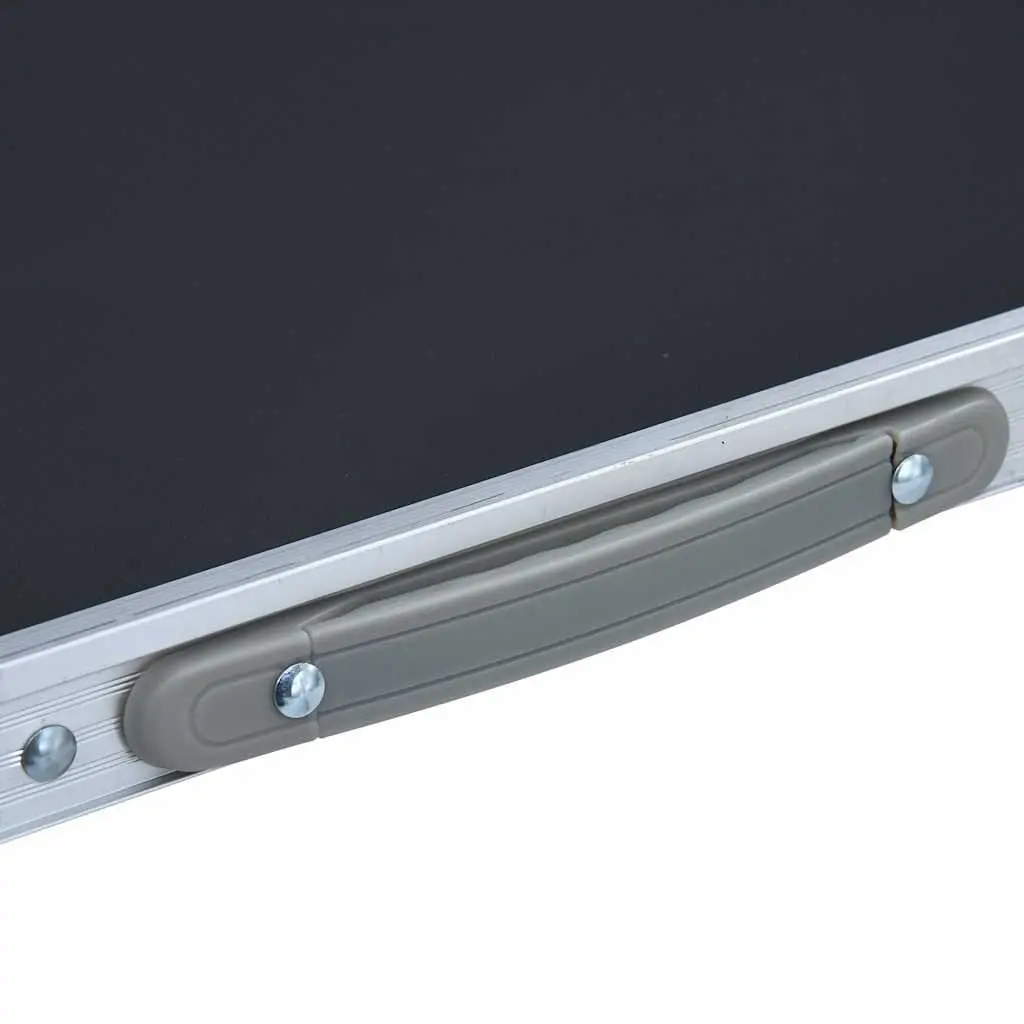 Folding Camping Table Grey Lightweight Portable Outdoor 60 x 45 cm