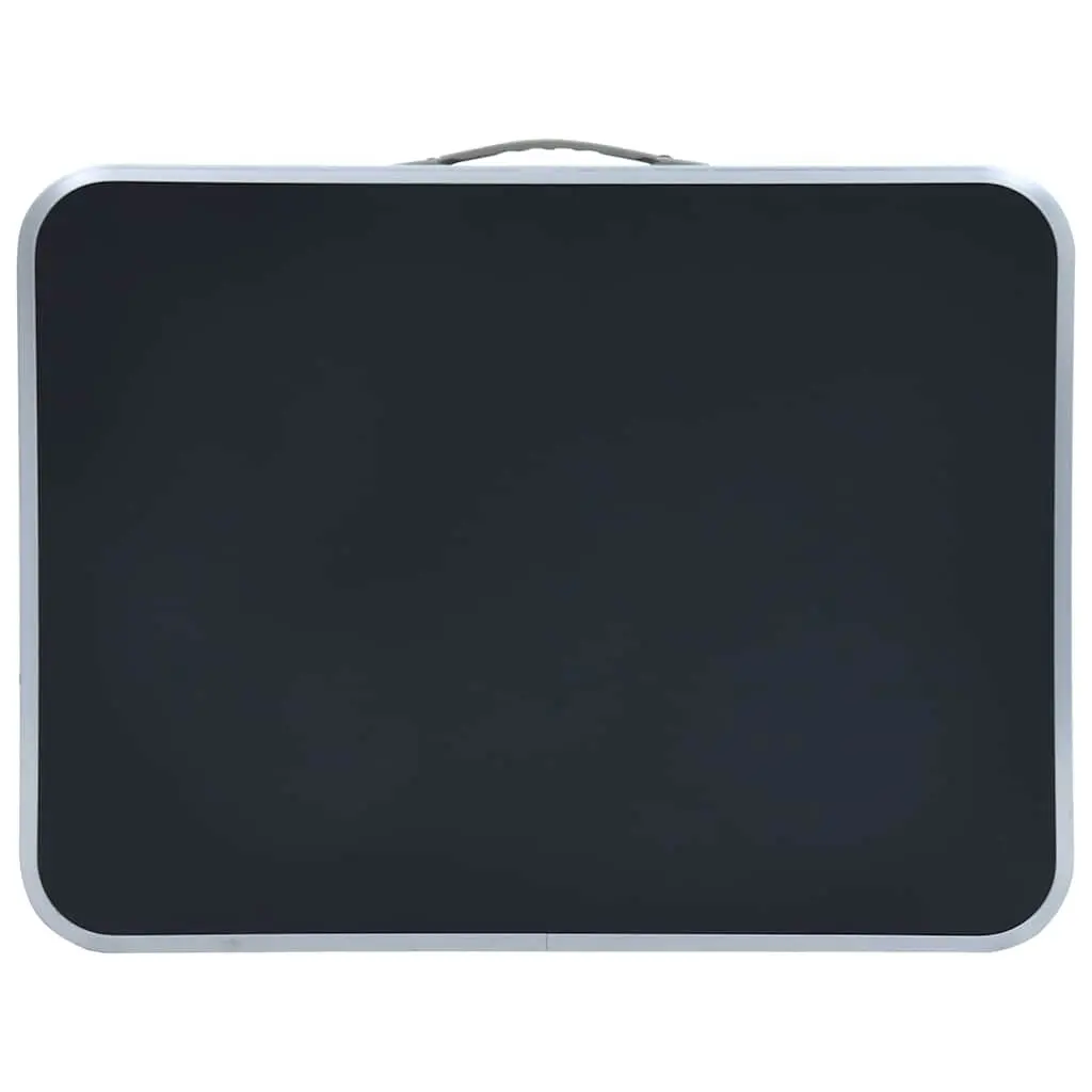 Folding Camping Table Grey Lightweight Portable Outdoor 60 x 45 cm