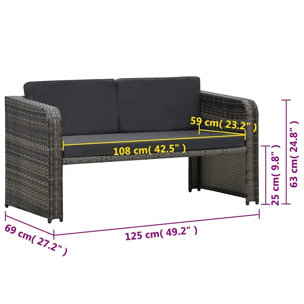 4 Piece Garden Lounge Set