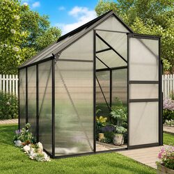 3.61 m² Polycarbonate Greenhouse with Aluminium Frame