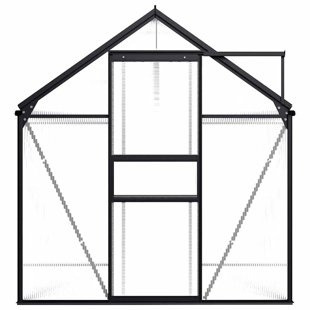 Anthracite Greenhouse with Polycarbonate Panels
