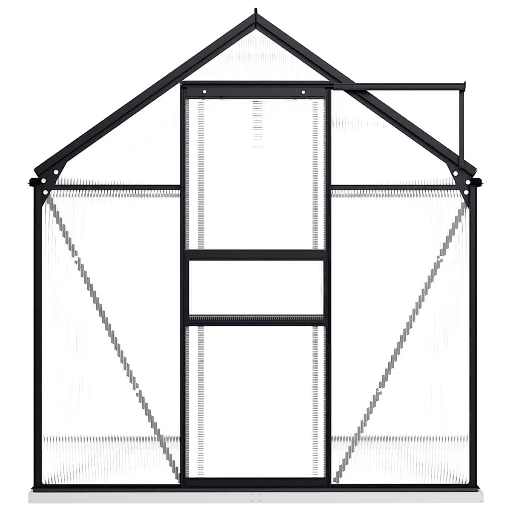 Greenhouse with Base Frame Anthracite Polycarbonate UV Resistant Panels 3.61m²