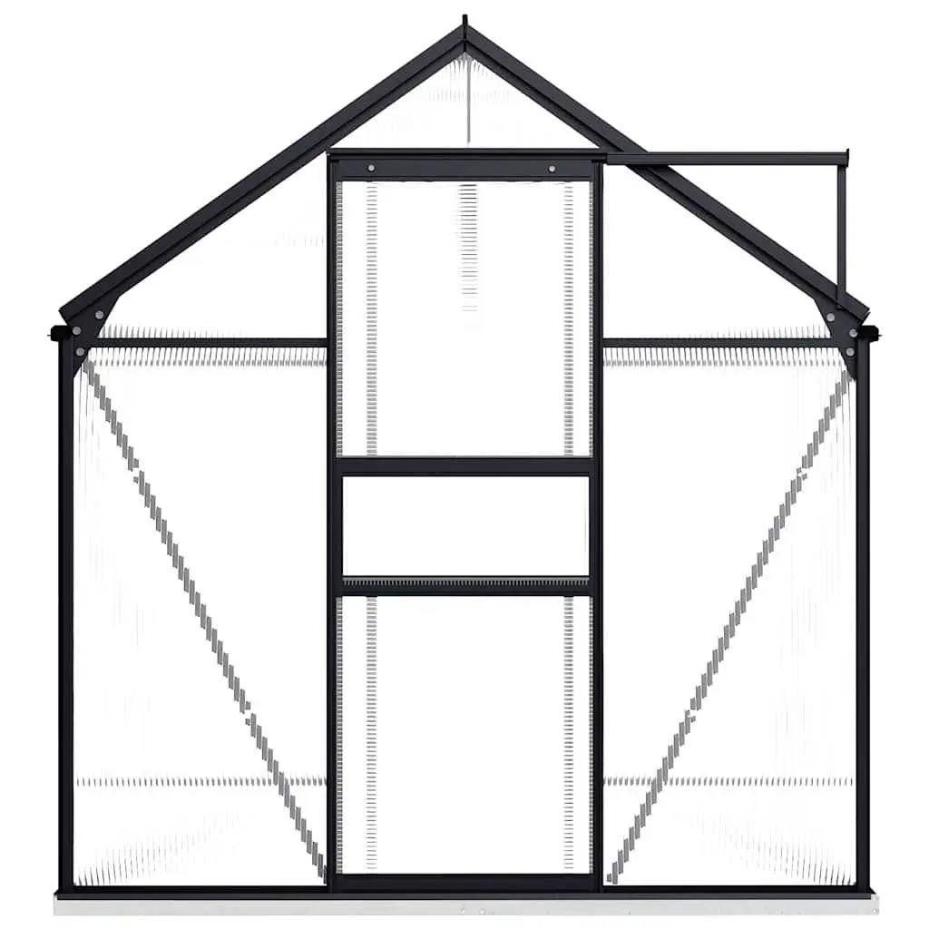 Greenhouse with Base Frame Anthracite Polycarbonate UV Resistant Thermally