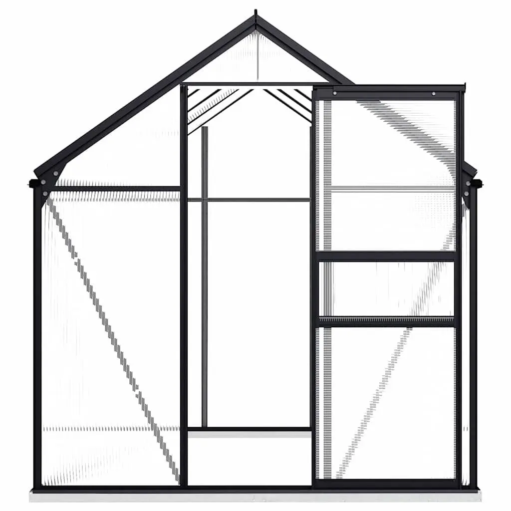 Greenhouse with Base Frame Anthracite Polycarbonate UV Resistant Thermally