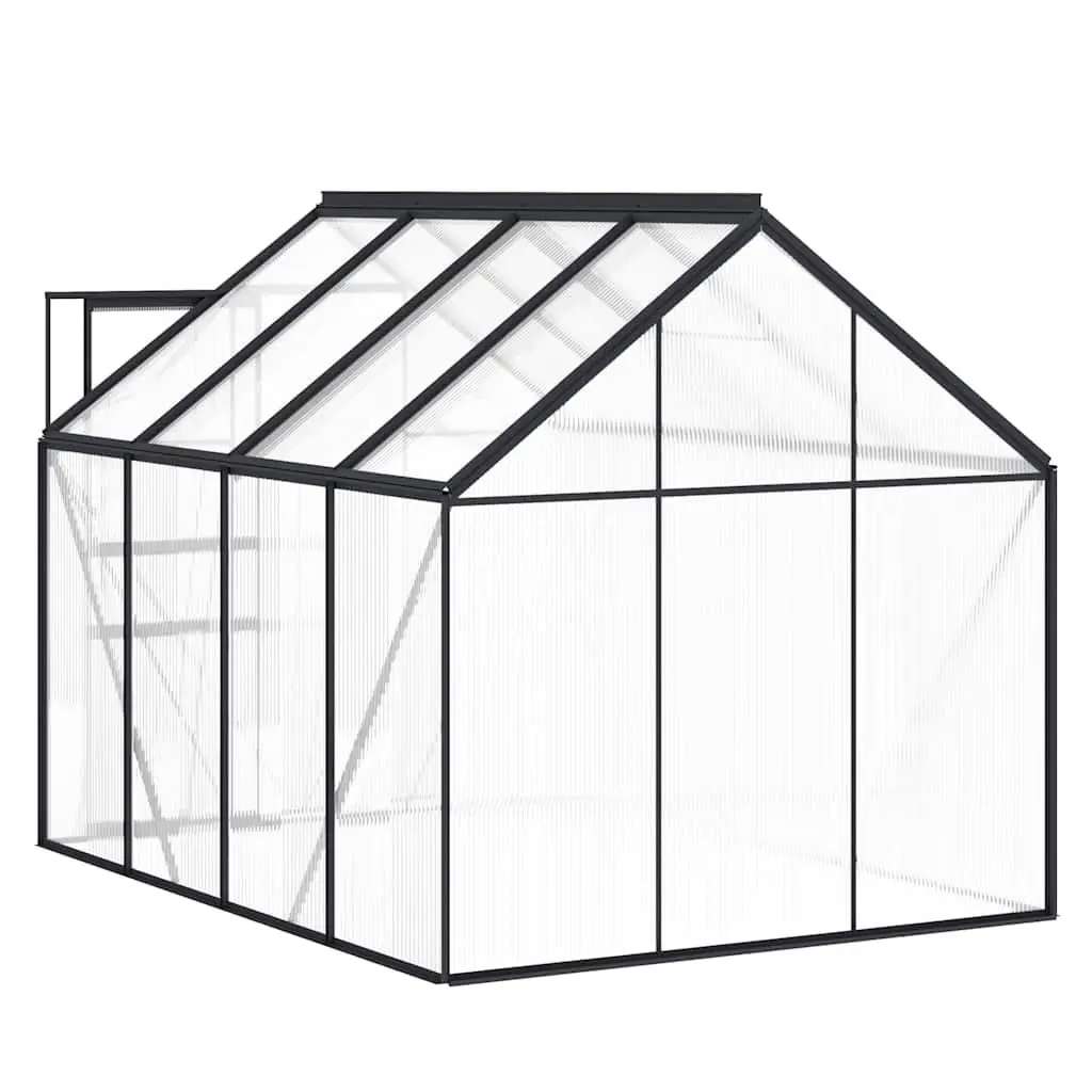 Greenhouse with Base Frame Anthracite Polycarbonate UV Resistant Thermally
