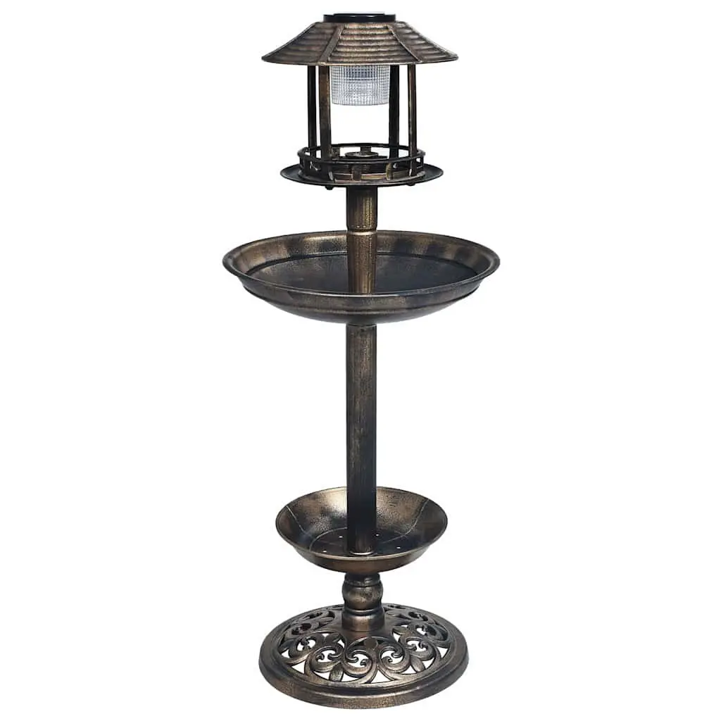 Pedestal Bird Bath with LED Light
