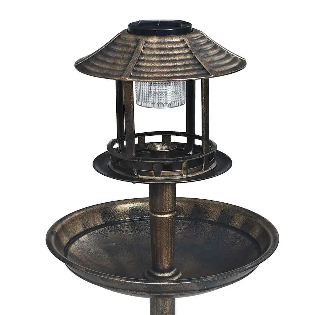 Pedestal Bird Bath with LED Light