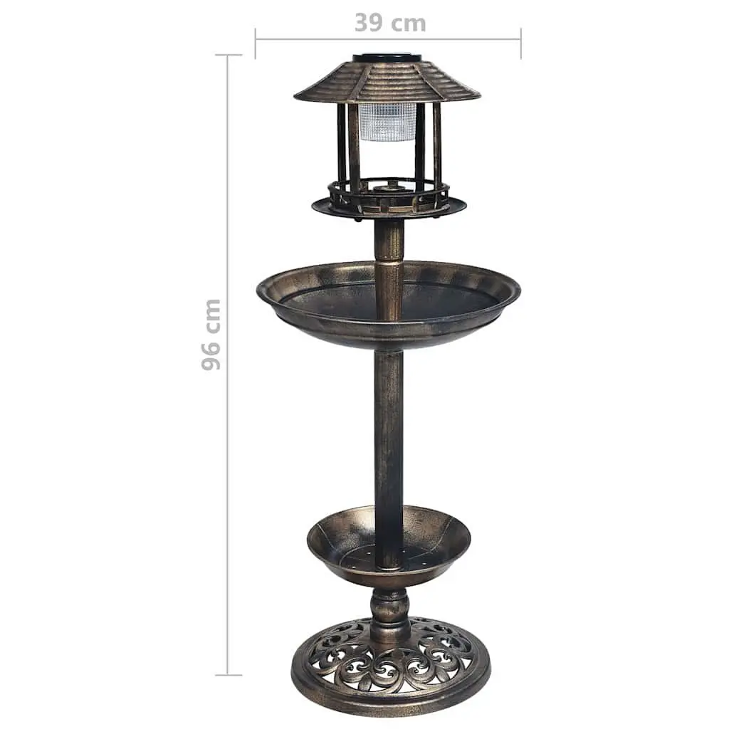 Pedestal Bird Bath with LED Light