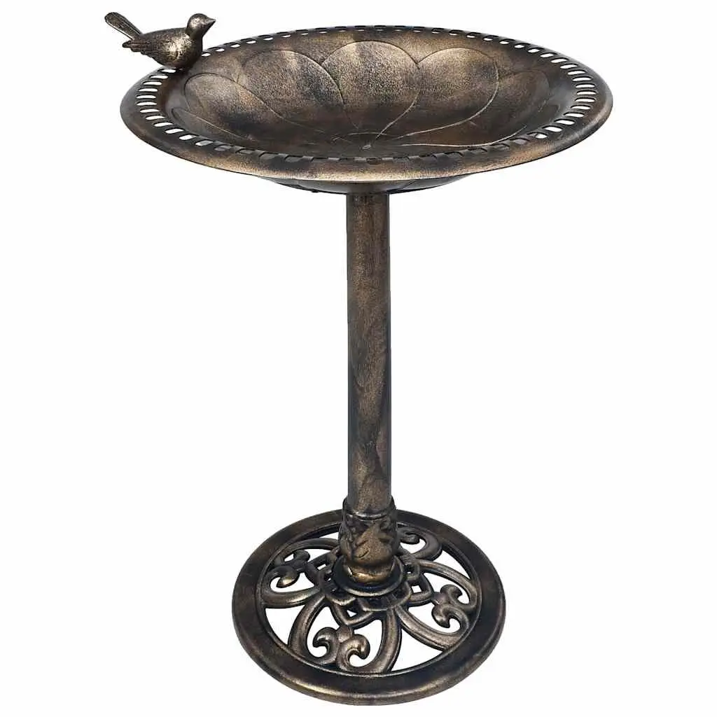 Garden Bird Bath Outdoor Decor Pedestal Bowl