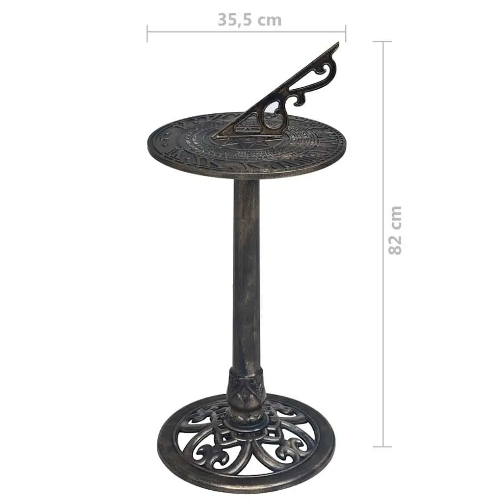 Garden Sundial Outdoor Patio Decor 35.5 x 82 cm