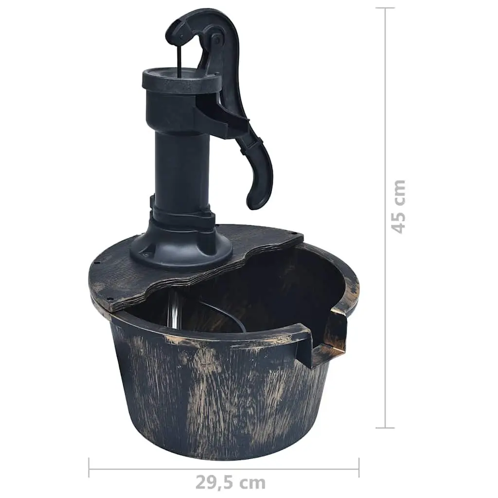 Garden Water Fountain for Outdoor Patio Brown