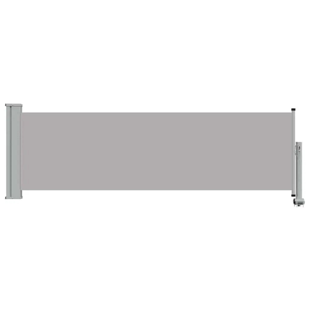 Retractable Side Awning for Patio 80x300cm Grey Outdoor Sunshade Privacy Screen